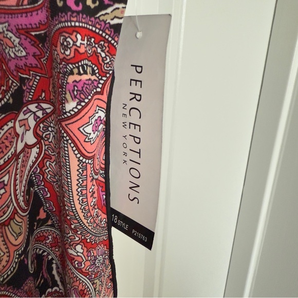 Perceptions New York Size 18 Multicolor Paisley Sleeveless Whimsigoth Dress NWT - Picture 5 of 7